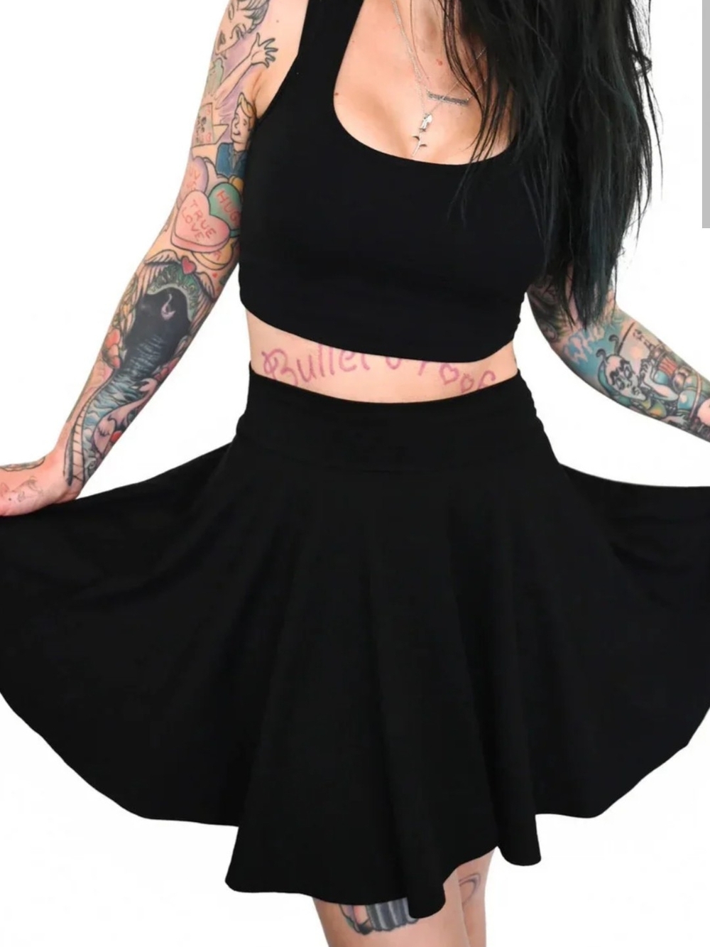 Foxblood Skater Skirt